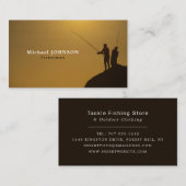 Fisherman Portrait, Fisherman, Vist Tackle Shop Visitekaartje (Voorkant / Achterkant)