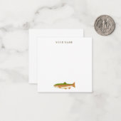 Fisherman Rainbow Trout Stationery Post-it Notes Notitiekaartje (Voorkant / Achterkant in situ)