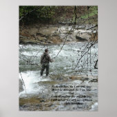 Fisherman River Isaiah 41:10 Afdruk Poster (Voorkant)