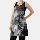 Fisherman’s Deck Black and White Apron Schort (Insitu)