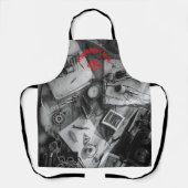 Fisherman’s Deck Black and White Apron Schort (Voorkant)