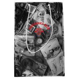 Fisherman’s Deck Black and White Gift Bag Medium Cadeauzakje