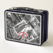 Fisherman’s Deck Black and White Metal Lunchbox (Achterkant)
