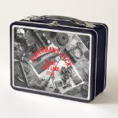 Fisherman’s Deck Black and White Metal Lunchbox (Voorkant)