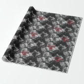 Fisherman’s Deck Black and White Wrapping Paper Cadeaupapier (Uitgerold)