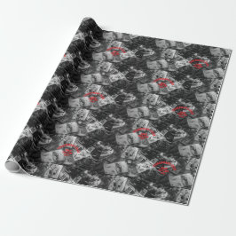 Fisherman’s Deck Black and White Wrapping Paper Cadeaupapier