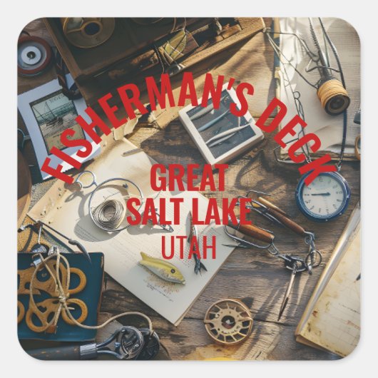 Fisherman’s Deck  Vierkante Sticker (Voorkant)