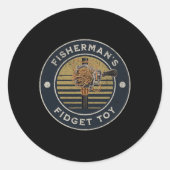 Fisherman’s Fidget Toy Fishing Fidget Spinner  Ronde Sticker (Voorkant)