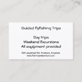 Fisherman Silhouette Vissen Guides Biz Visitekaartje (Achterkant)