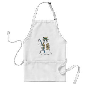 Fisherman sneeuwman met vest standaard schort