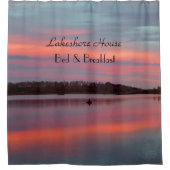 Fisherman Sunset Gepersonaliseerde Lake Shower Gor Douchegordijn (Voorkant)