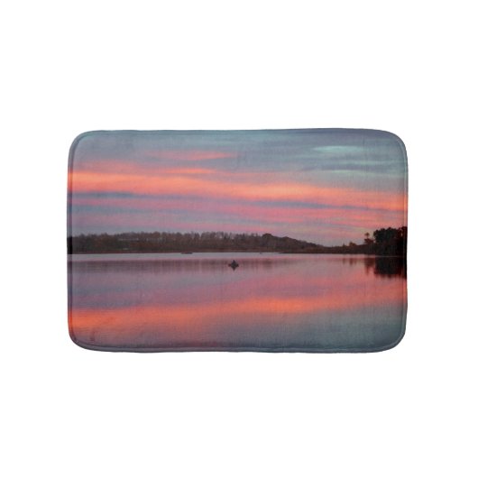 Fisherman Sunset Kolob Lake Plush Bath Mat (Voorkant)