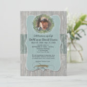 Fisherman Sympathie Foto Aankondiging uitnodiging (Staand voorkant)