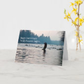 Fisherman Vissen Jubileum Card Kaart (Gele Bloem)