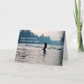 Fisherman Vissen Jubileum Card Kaart