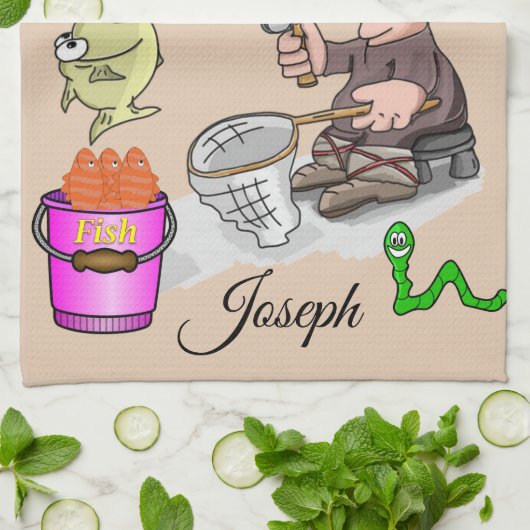 Fisherman, Vist keukenhanddoek (Gevouwen)