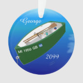 Fisherman Vist Row Boat Rod - Gepersonaliseerd Ornament (voorkant)