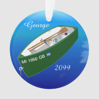 Fisherman Vist Row Boat Rod - Gepersonaliseerd Ornament