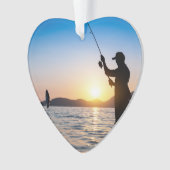 Fisherman Viste foto aangepast Ornament (voorkant)