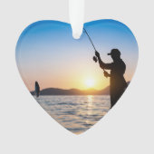 Fisherman Viste foto aangepast Ornament (voorkant)