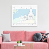 Fisherman's Bastion, Budapest, Hongarije, Magyar Canvas Afdruk (Insitu (Woonkamer))