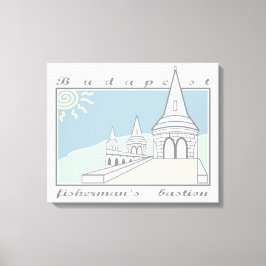 Fisherman's Bastion, Budapest, Hongarije, Magyar Canvas Afdruk
