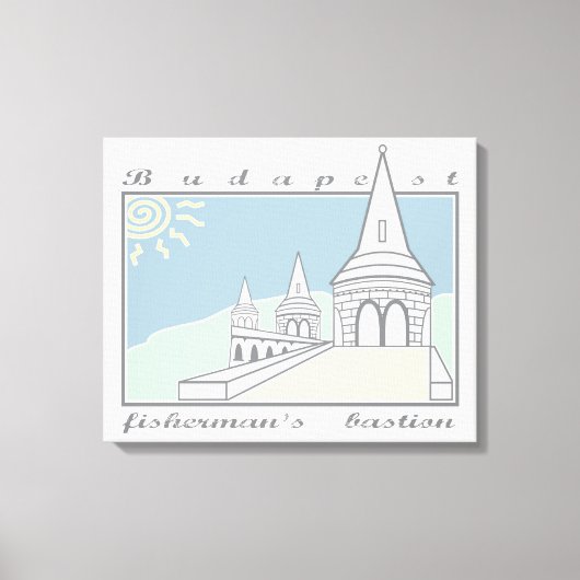 Fisherman's Bastion, Budapest, Hongarije, Magyar Canvas Afdruk (Voorkant)