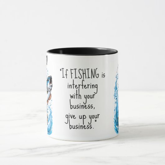 Fisherman's Big Fish Catch Grappig citaat Mok (Midden)