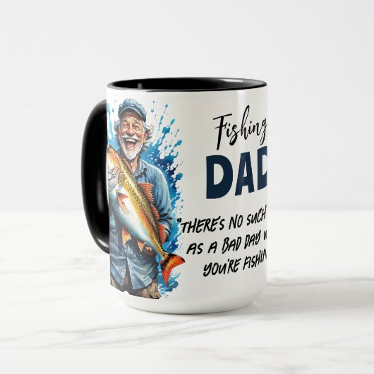 Fisherman's Big Fish Catch Quote Mok (Voorkant links)