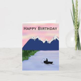 Fisherman's Birthday Kaart voor mannen
