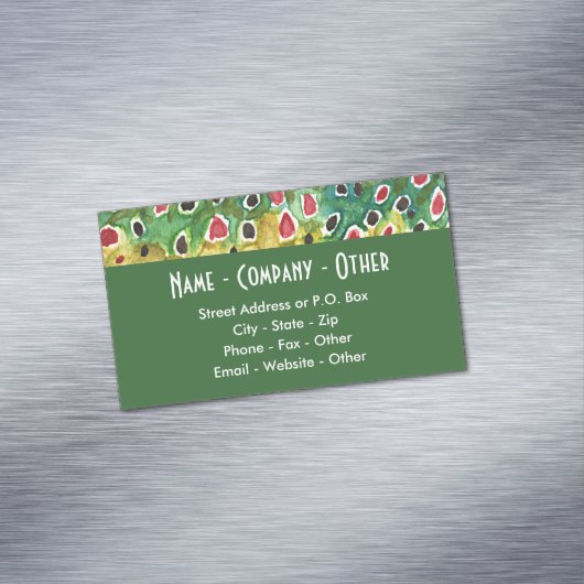 Fisherman's bruine forel magnetisch visitekaartje (Voorbeeld)