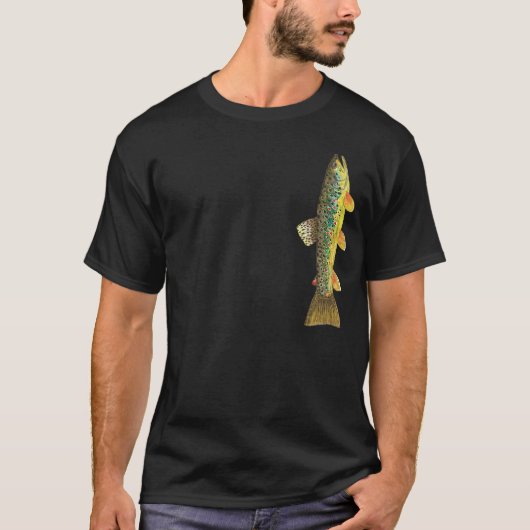 Fisherman's bruine forel t-shirt (Voorkant)