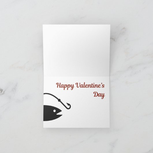 Fisherman's Catch Valentijnsdag Kaart (Binnen)