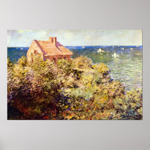Fisherman's Cottage on a Cliff van Claude Monet Poster