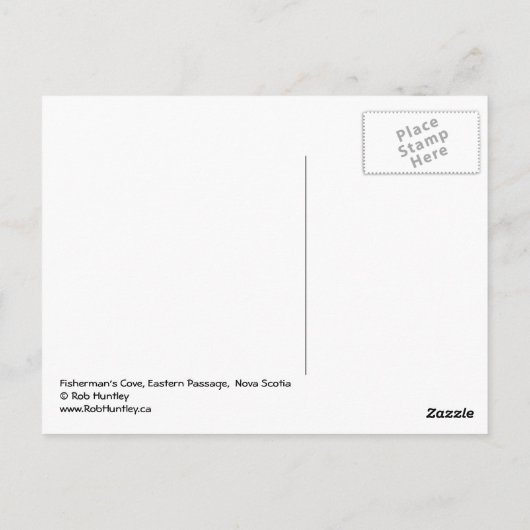 Fisherman's Cove, Eastern Passage, Nova Scotia. Briefkaart (Achterkant)