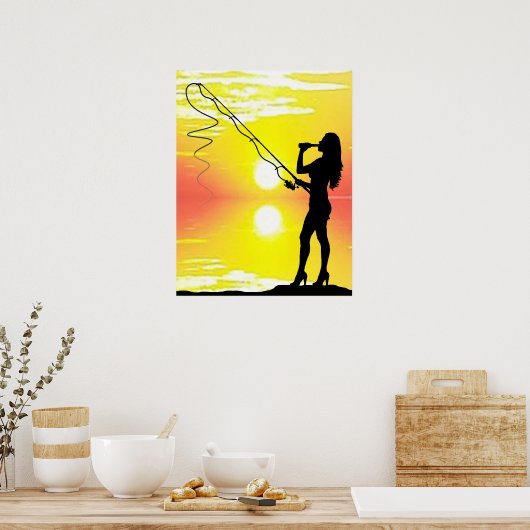 Fishermans Dream Girl Poster (Keuken)
