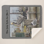 "Fisherman's Dream" Middelgrote Sherpa Blanket Deken (Voorkant (horizontaal))