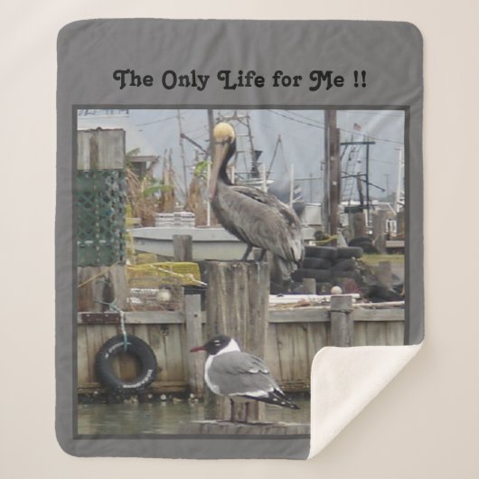 "Fisherman's Dream" Middelgrote Sherpa Blanket Sherpa Deken (Voorkant)