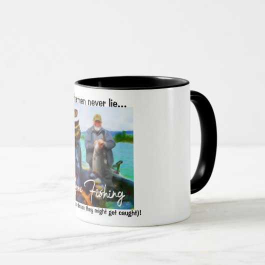 Fisherman's "Gone Vissen" Coffee Mok (Voorkant rechts)