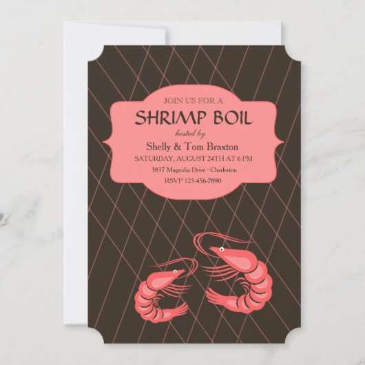 Fisherman's netto-uitnodiging kaart (Voorkant)