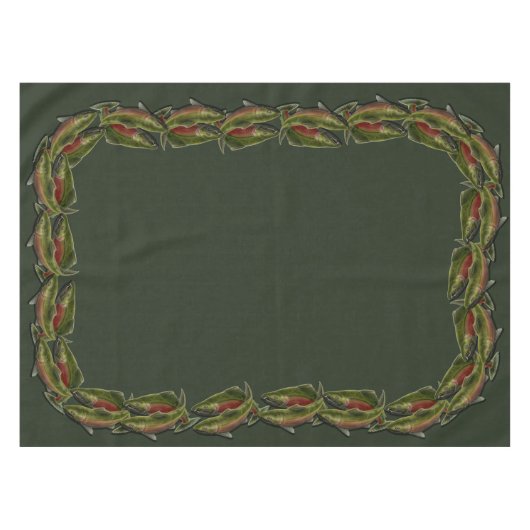 Fisherman's Tafeldoek Coho zalm Fish Decor Tafelkleed (Voorkant (Horizontaal))