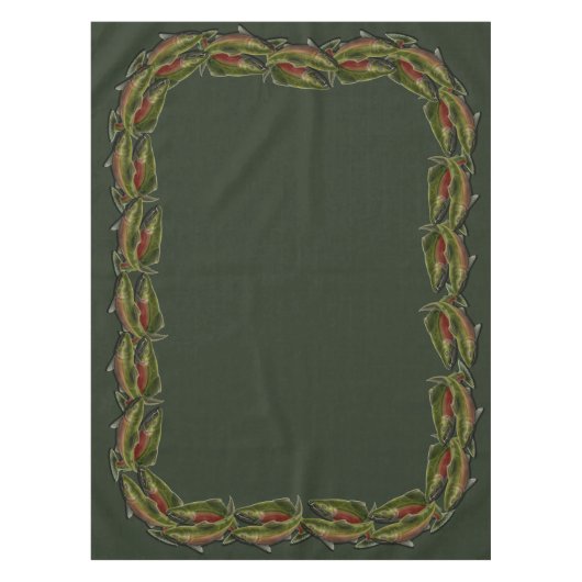 Fisherman's Tafeldoek Coho zalm Fish Decor Tafelkleed (Voorkant)
