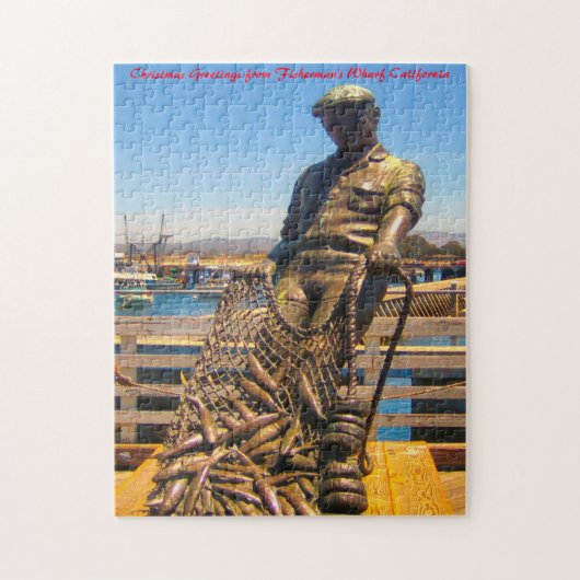 Fisherman's Wharf California. kerstcadeautjes Legpuzzel (Verticaal)