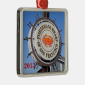 Fishermans Wharf San Francisco Metalen Ornament (Rechts)