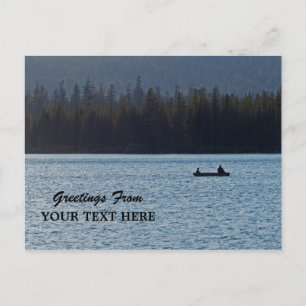 Fishermen Silhouette Greetings Briefkaart