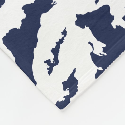Fishers Island Fleece Blanket – Blue/White (Hoek)