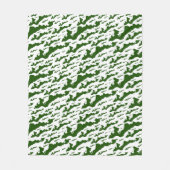 Fishers Island Fleece Blanket – Green/White  (Voorkant)