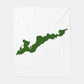 Fishers Island Fleece Blanket – Green/White – Solo (Voorkant)