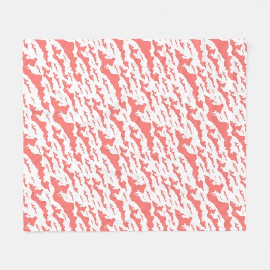 Fishers Island Fleece Blanket – Pink/White Deken (Voorkant (Horizontaal))