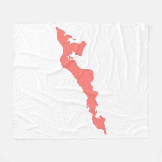 Fishers Island Fleece Blanket – Pink/White – Solo (Voorkant (Horizontaal))